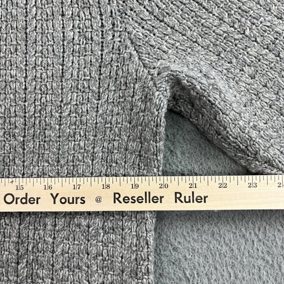 Lucky Brand Sweater Men Medium Gray Shawl Collar Wool Cashmere Blend Handcrafted - Picture 15 of 16